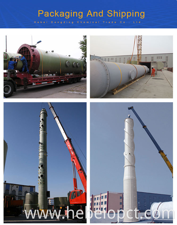 FRP/fiberglass vessel tail gas absorption tower washing tower